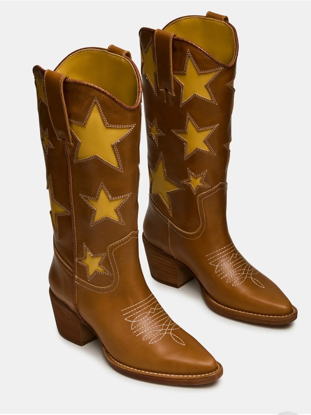 VERY gently worn- Steve Madden Albany Star Tan Multi